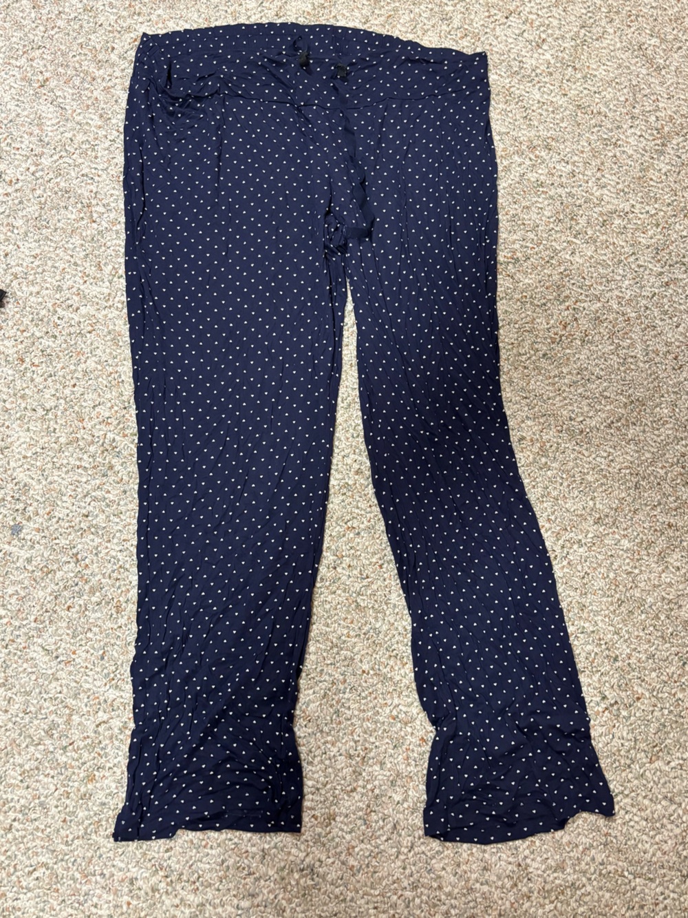 GAP Navy Maternity pajama pants with White hearts
